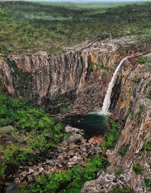 Waterfall painting , in the NT